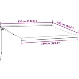 Tenda na ručno uvlačenje smeđa 350 x 250 cm | shoptok.hr