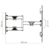 HAGOR BrackIT XXL HD II 65"-98" VESA do min. 200x200 max. 1000x600 nagibno, okretno, izvučeno | shoptok.hr