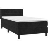 Box spring krevet s madracem crni 90x190 cm baršunasti | shoptok.hr