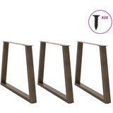  Noge za blagovaonski stol V-oblik 3 kom Prirodni čelik 100 x (72-73,3) cm Čelik | shoptok.hr