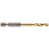 Milwaukee udarne burgije za metal tin hex hss-g tin 4.5x76 mm