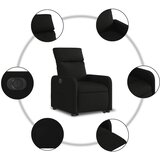  Električni naslonjač na podizanje od tkanine crni | shoptok.hr