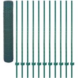  Ograda od žičane mreže sa stupovima čelična 25 x 1,5 m zelena | shoptok.hr