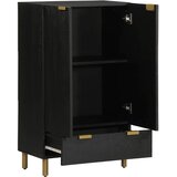  Visoka komoda crna 60 x 33 x 100 cm konstruirano drvo | shoptok.hr