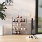 vidaXL Stojalo za čevlje sivo 65x24x81 cm inženirski les | Shoptok.si