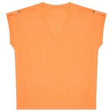 Marisse Cotton V-Neck Blouse L-Ts-3742 Melon | shoptok.hr
