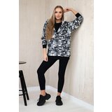 Kesi 3-piece MOOR set of sweatshirt, top and leggings gray + black | shoptok.hr