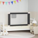  Sigurnosna ograda za dječji krevet tamnosiva 120x25 cm tkanina | shoptok.hr