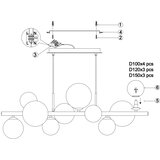  ONLI - Visilica na sajli PALOMA 10xG9/3W/230V zlatna | Eponuda.com