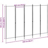  5-Panelni Pregrađivač Bež 250 x 180 cm Tkanina | Eponuda.ba