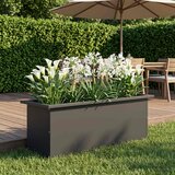  Vrtna posuda za sadnju s LED svjetlom Crna 30 x 80 x 30 cm Slike