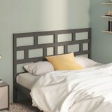  Uzglavlje za krevet sivo 146 x 4 x 100 cm od masivne borovine | shoptok.hr