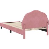  Otroški posteljni okvir z vznožjem Roza 90 x 200 cm Žamet, (5000104733) | Shoptok.si