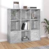 Ormarić za knjige boja betona 98 x 30 x 98 cm konstruirano drvo | shoptok.hr