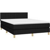 Krevet s oprugama i madracem crni 140x200 cm od tkanine | shoptok.hr