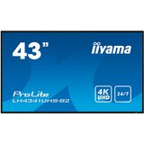 Iiyama LFD LH4341UHS-B2 43" Professional Digital Signage display with 4K UHD resolution and 24/7 3840x2160 16:9 500cd 1200:1 8ms landscape, portrait LH4341UHS-B2 | ePonuda.com