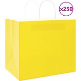  Papirnate vrećice 250 kom s ručkama žute 32x22x28 cm | shoptok.hr