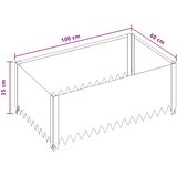  Ograda oko Travnjaka 100 x 60 x 35 cm Čelik Bijela | shoptok.hr