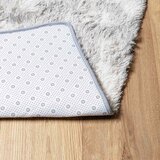  Čupavi tepih s visokim vlaknima NAVARRA srebrnosiva 120x120cm | shoptok.hr