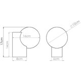 Sollux Bijela/u prirodnoj boji zidna lampa ø 12 cm Solum – | shoptok.hr