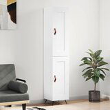 vidaXL Visoka omara visok sijaj bela 34,5x34x180 cm inženirski les | Shoptok.si