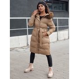 DStreet Kurtka zimowa damska pikowana z futerkiem STYLEBELLA beżowa Cene