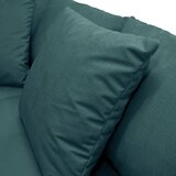 MID.YOU Ecksofa inkl. Hocker, mikrovlakna barve petroleja | Shoptok.si