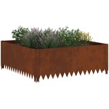  Ograda oko Travnjaka 4 pcs 100 x 100 x 35 cm Čelik Rđa | Eponuda.ba