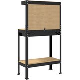  Radna klupa Crna 81 x 41 x 145 cm Projektirano drvo i metal | shoptok.hr