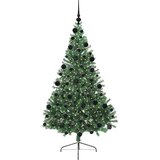 vidaXL Umjetna preddekorirana božićna jelka Zelena 210 cm PVC | Shoptok.si