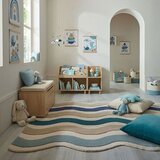 Flair Rugs Plavi ručno rađen vunen tepih 140x200 cm Cascade Wool – | shoptok.hr