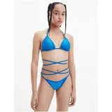 Calvin Klein Blue Women's Ribbed Swimwear Upper Underwear - Women