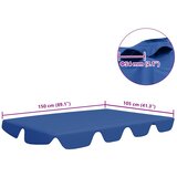  Zamjenski krov za vrtnu ljuljačku plavi 150/130 x 105/70 cm | shoptok.hr