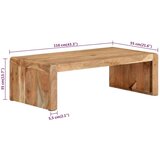 vidaXL Stolić za kavu 110 x 55 x 35 cm od masivnog drva bagrema | shoptok.hr