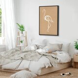  Slika - White Flamingo (1 Part) Vertical 40x60 U crnom drvenom okviru | shoptok.hr