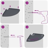  Ležeča polica s polico 4 pcs Antracit 24 x 24 x 2,3 cm, (5000307221) | Shoptok.si
