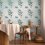  Foto tapeta - Mint nature - uniform pattern in floral motif with green leaves 150x105 | shoptok.hr