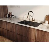 KUCHINOX Granitni sudoper Laut set s miješalicom i sifonom, crni 76x44 cm | shoptok.hr