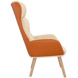  Stolica za opuštanje od tkanine i PVC-a krem | shoptok.hr