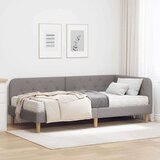  Kutni okvir kreveta s madracem Sivo-smeđa 90 x 190 cm tkanina | shoptok.hr