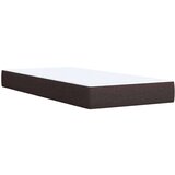 vidaXL Box spring postelja z vzmetnico temno rjava 100x200 cm blago, (21308373) | Shoptok.si