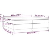  S oprugama i madracem krem 200 x 200 cm od tkanine | shoptok.hr