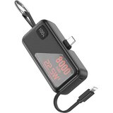 LINQ Mini Powerbank 8000mAh USB-C 22.5W in Lightning 20W s formatom obeska za ključe, Črna, (5000191953) | Shoptok.si