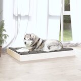  Krevet za pse bijeli 101,5 x 74 x 9 cm od masivne borovine | shoptok.hr