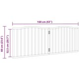 vidaXL Vrata za pse zložljiva 2 panela črna 160 cm topolovina | Shoptok.si