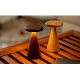 Gingko LED stolna lampa u tamnoj prirodnoj boji s drvenim sjenilom (visina 14 cm) Sylva – | shoptok.hr