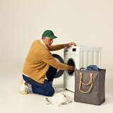 Rolser Siva tekstilna ko&amp;scaron;ara za rublje 53 l Laundry Hub Tweed &amp;ndash; Slike