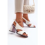 S. BARSKI Women's Sandals with White Stiletto Heel D&A | shoptok.hr