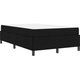 vidaXL Postelja z vzmetnico Črna 120 x 200 cm Tkanina, inženirska les | Shoptok.si