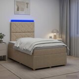  LED okvir za krevet s madracem Krem 120 x 200 cm Tkanina | shoptok.hr